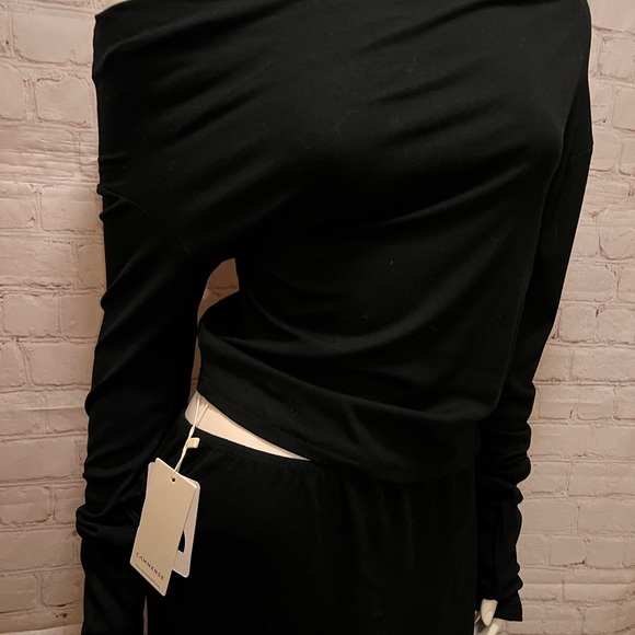 ❤️ Elegant Black Jersey One-Shoulder TWO(2) PIECES SET - NWT - Picture 9 of 12